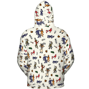 Horror Movie Pop Characters Pattern All-over Print Hoodie