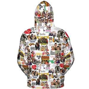 Stuck in the 80s Famous Sitcom All-over Print Hoodie