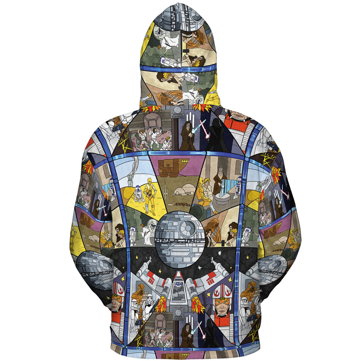 Stained Glass Star Wars All-over Print Hoodie