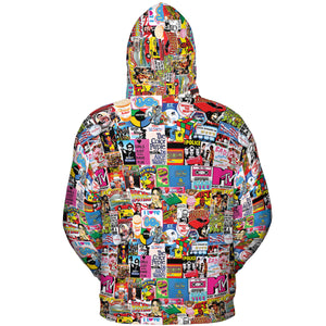 I heart 80s Collage Mr. T Back To the Future Pac-man All-over Print Hoodie