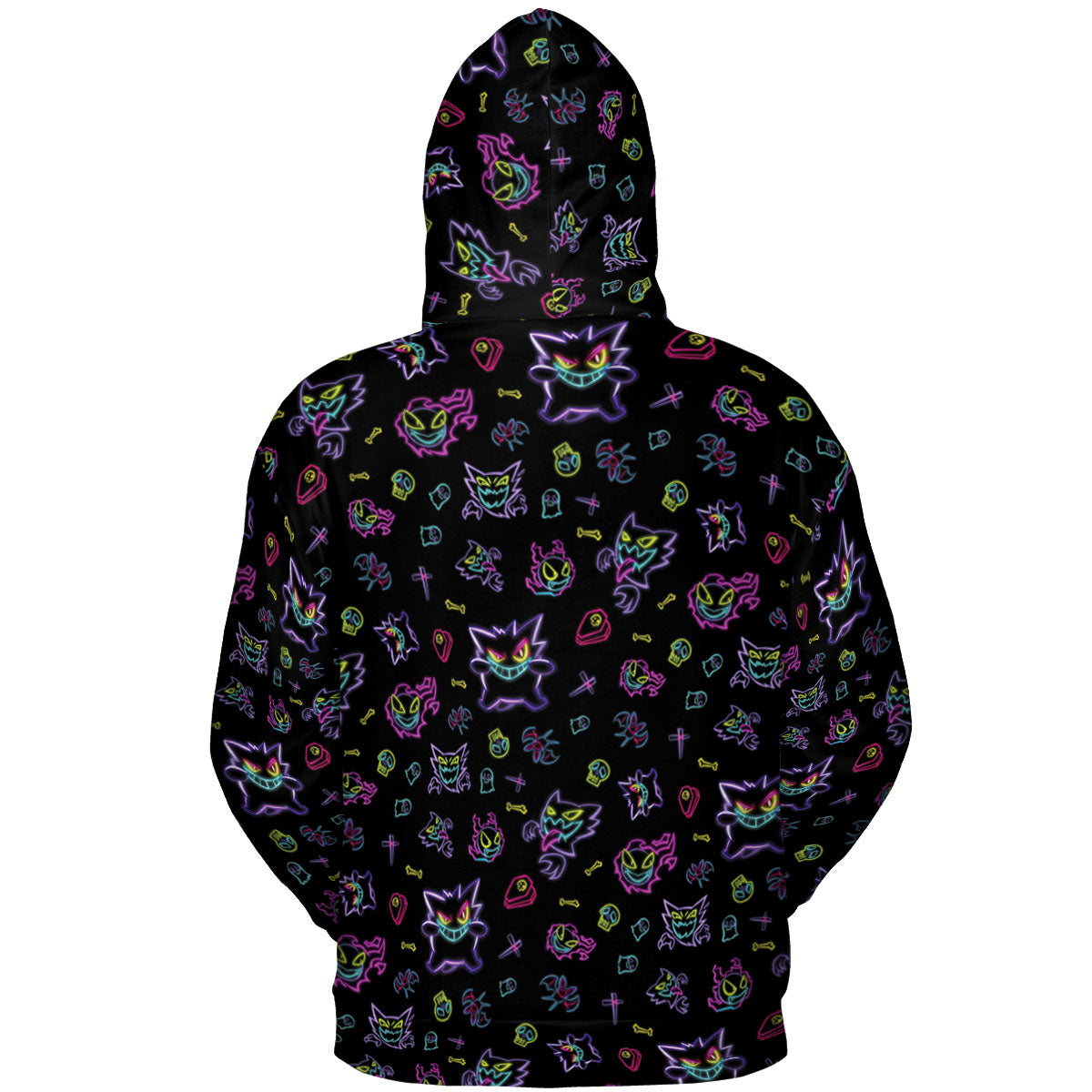 Neon Gastly Haunter Gengar Pokemon All-over Print Hoodie