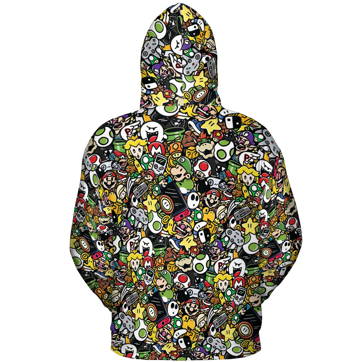 Super Mario Characters All In One Pattern All-over Print Hoodie