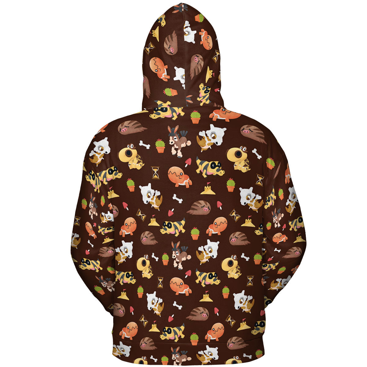 Ground Type Pokemon Pattern All-over Print Hoodie