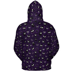 Gastly Haunter and Gengar Pokemon Pattern All-over Print Hoodie