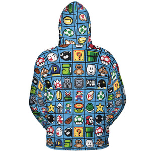 Mario Pixel Super Mario Pattern All-over Print Hoodie