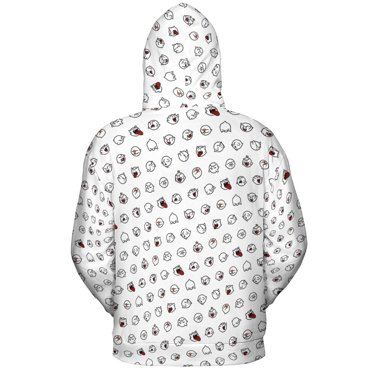 Super Mario Boo Pattern All-over Print Hoodie