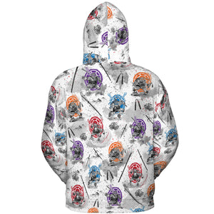 TMNT Characters Sumi-E Pattern All-over Print Hoodie