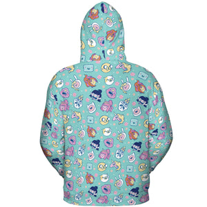 Adventure Time Floral Pattern All-over Print Hoodie