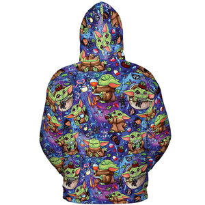 Baby Yoda In the Galaxy All-over Print Hoodie