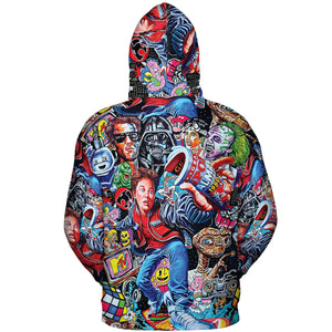 Back To The 80s Pop Culture 80s Movies Characters All-over Print Hoodie