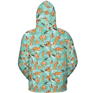 Bearded Dragon Pattern All-over Print Hoodie