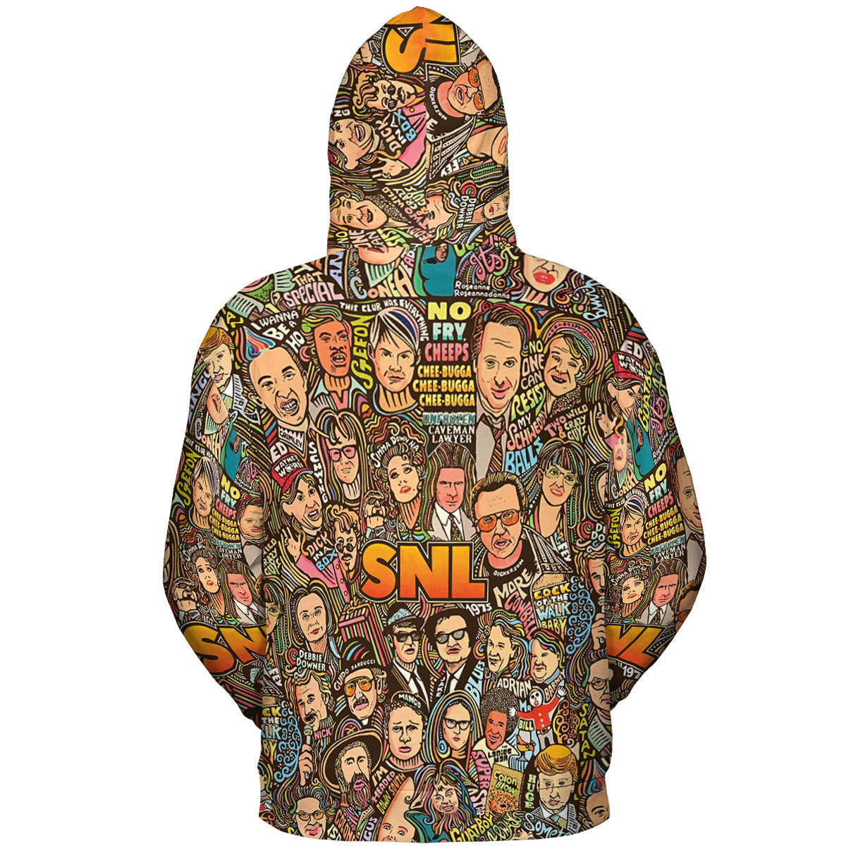 Blues Brothers Waynes World Coneheads SNL Characters All-over Print Hoodie