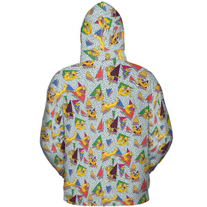 Catdog 90s Cartoon Pattern All-over Print Hoodie
