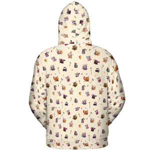 Cats In DnD Pattern All-over Print Hoodie