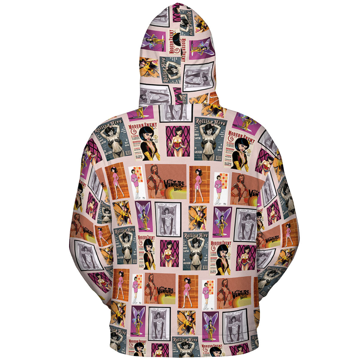 Dr. Mrs. The Monarch The Venture Bros. Magazine Poses All-over Print Hoodie