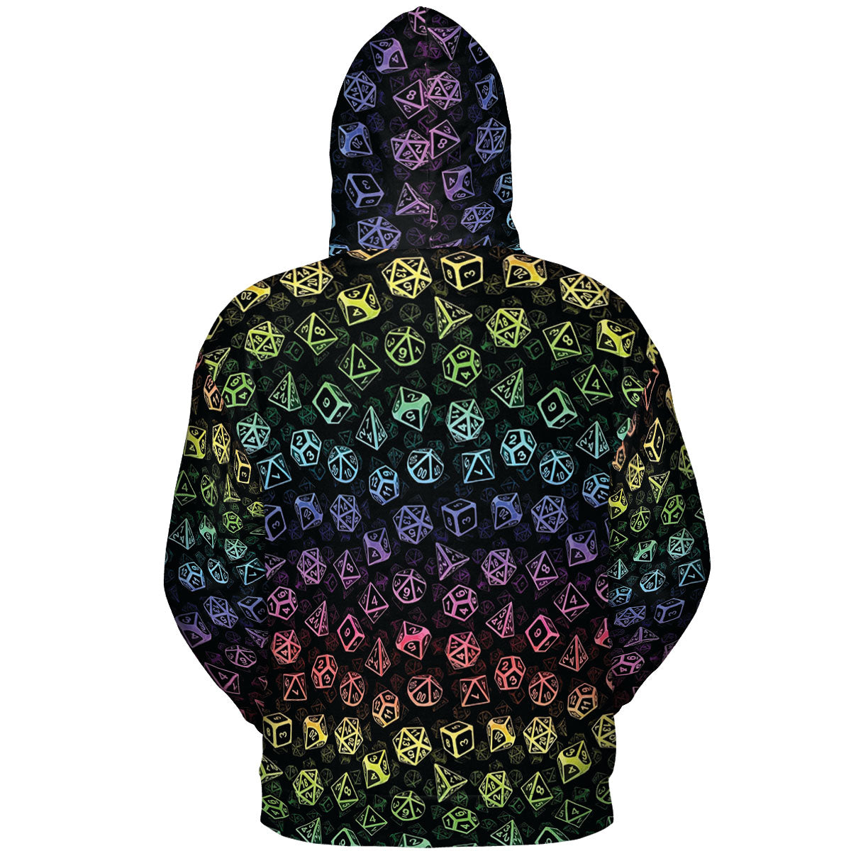 DnD Rainbow Dice Set Pattern All-over Print Hoodie