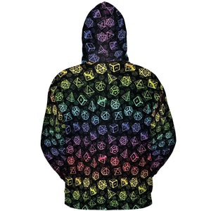 DnD Rainbow Dice Set Pattern All-over Print Hoodie