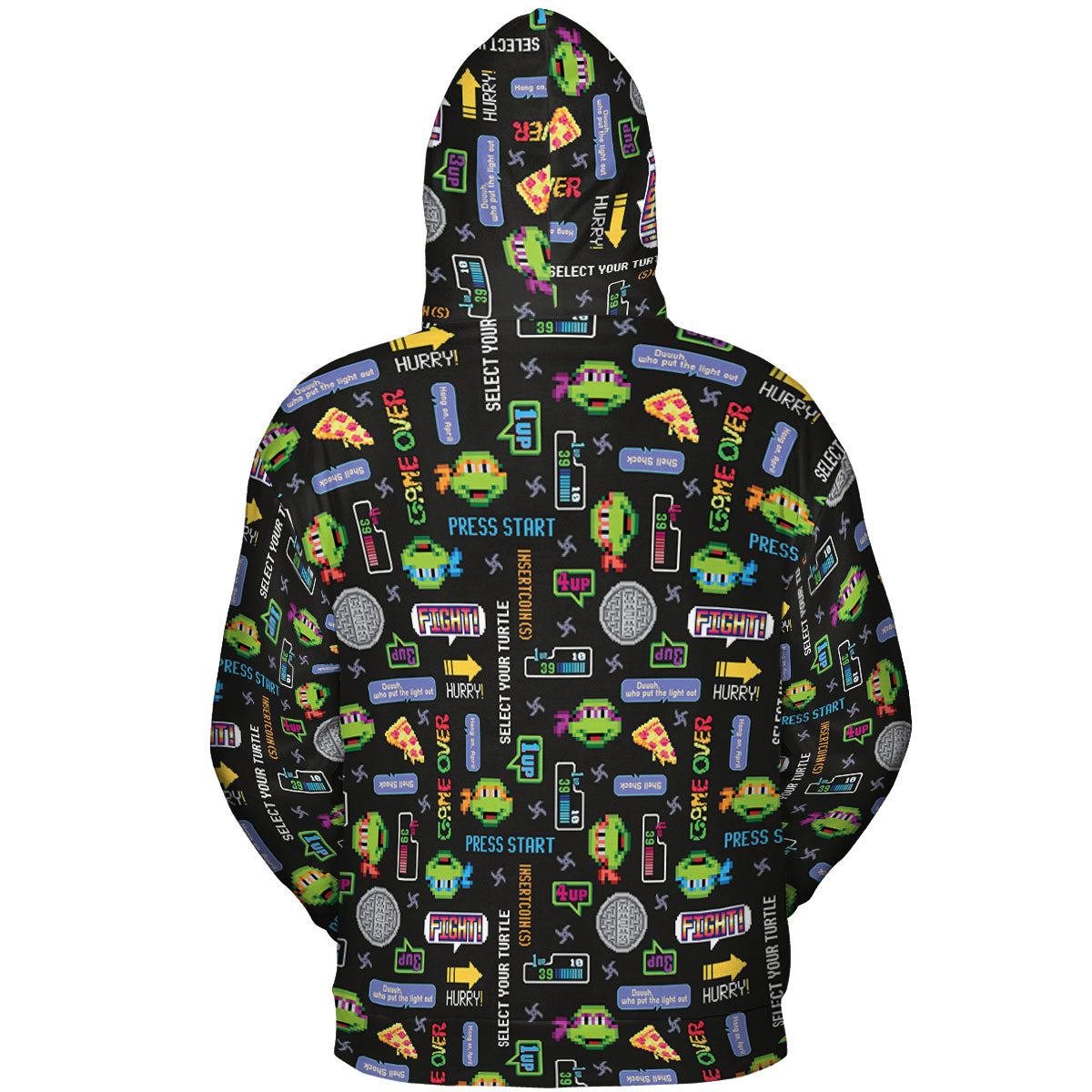 The TMNT Pixel Characters All-over Print Hoodie