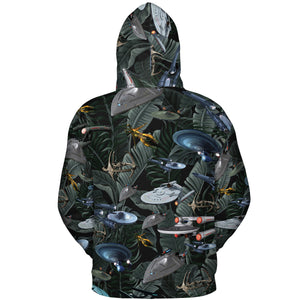 Star Trek Spaceship Pattern All-over Print Hoodie