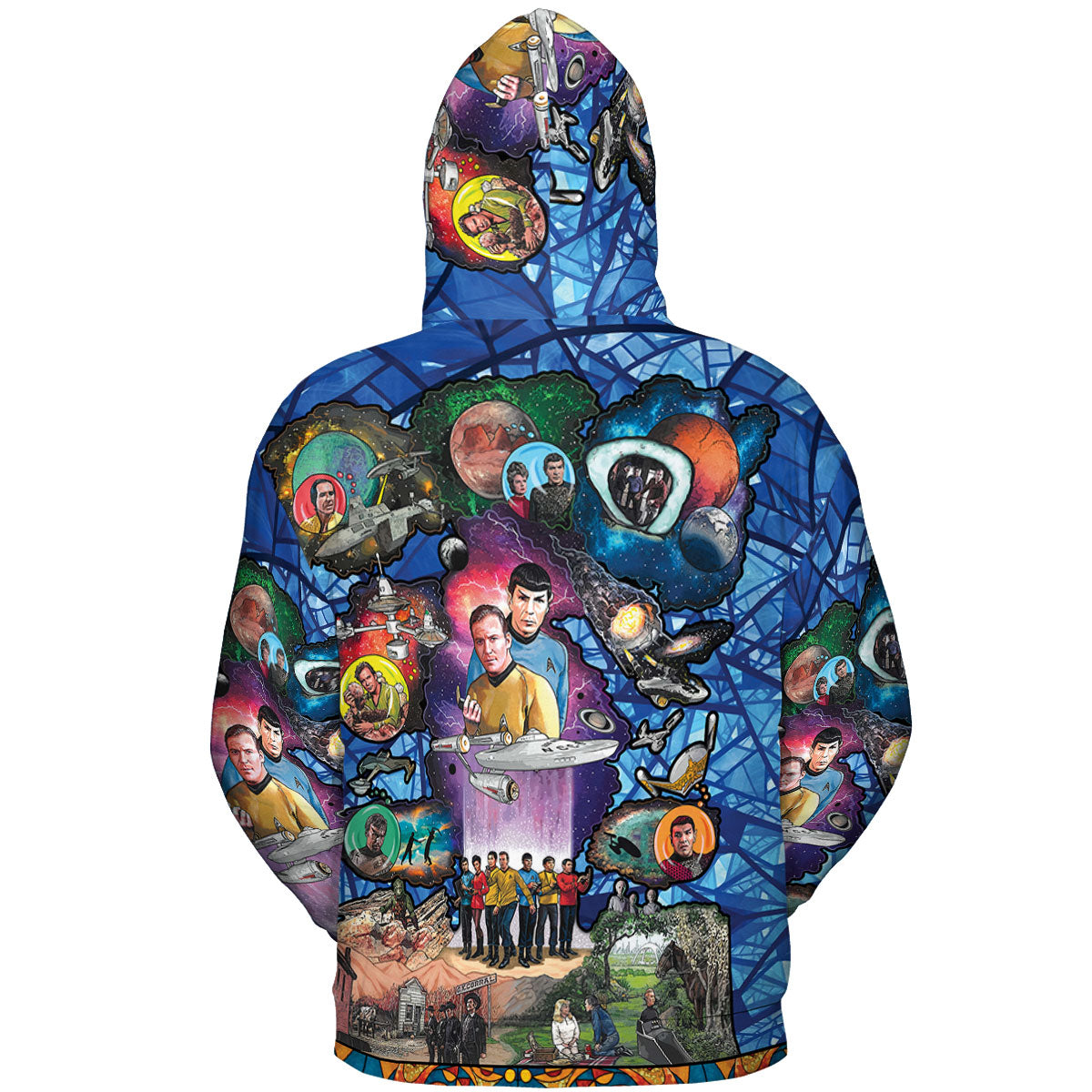 The Beginning Star Trek Pattern All-over Print Hoodie