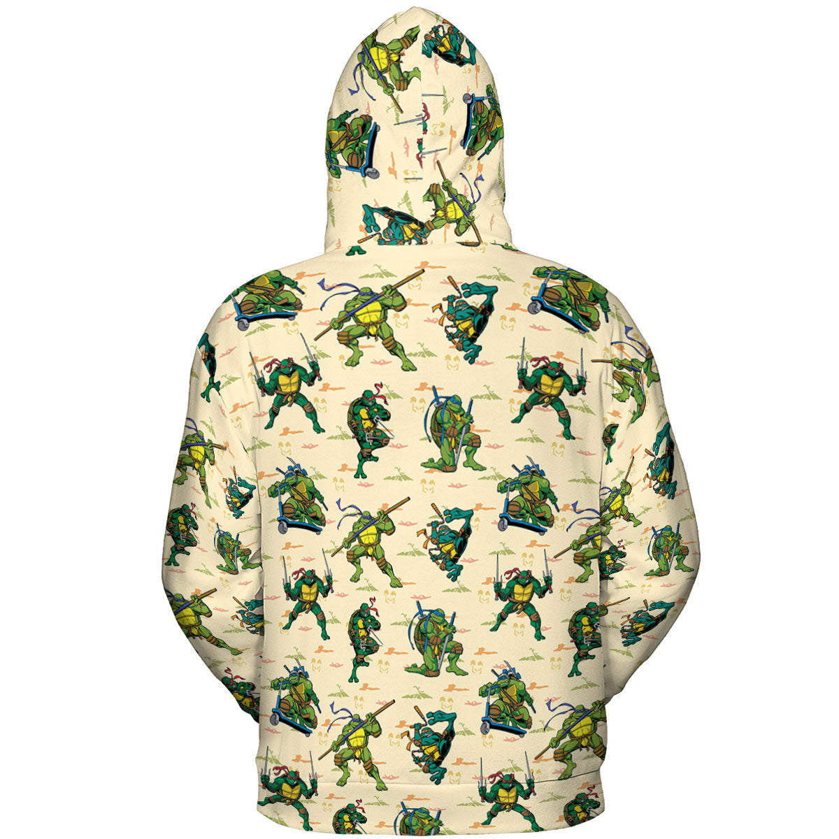 TMNT Characters Weapon Pattern All-over Print Hoodie