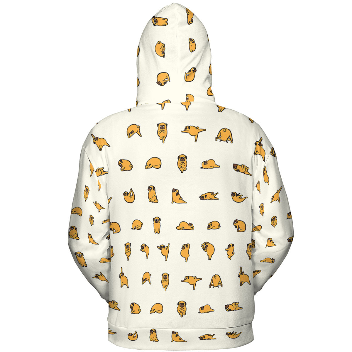 Pug Hot Yoga Pattern All-over Print Hoodie