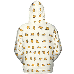 Pug Hot Yoga Pattern All-over Print Hoodie