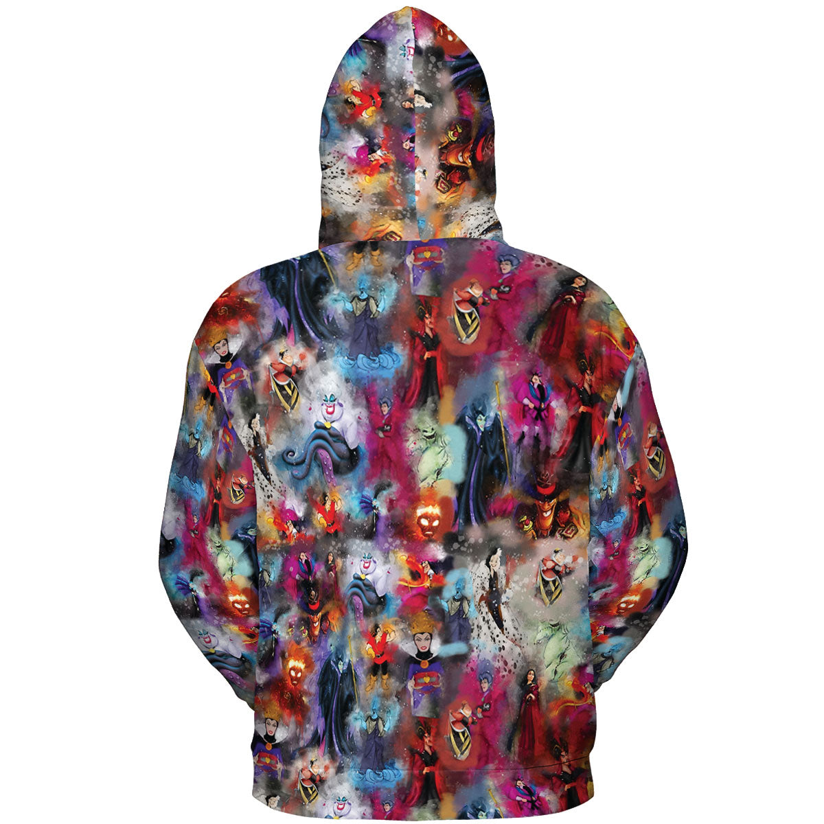 Watercolor Villains All-over Print Hoodie