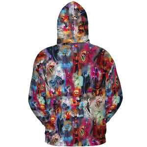 Watercolor Villains All-over Print Hoodie