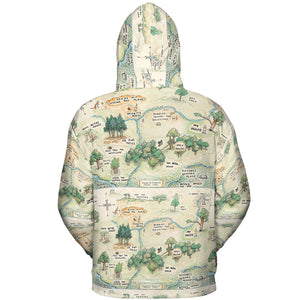 Hundred Acre Wood Map All-over Print Hoodie