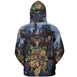 Turtles vs Ninja Teenage Mutant Ninja Turtles All-over Print Hoodie