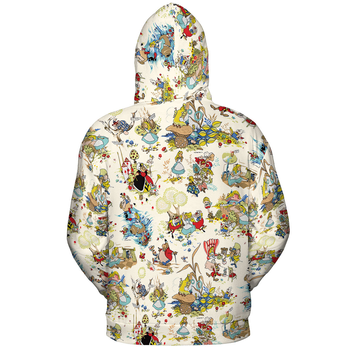 Alice In Wonderland Pattern All-over Print Hoodie