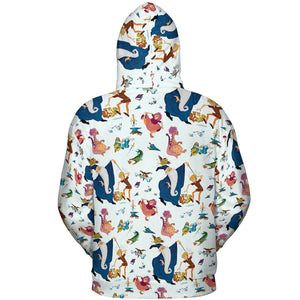 Sword in the Stone Pattern All-over Print Hoodie