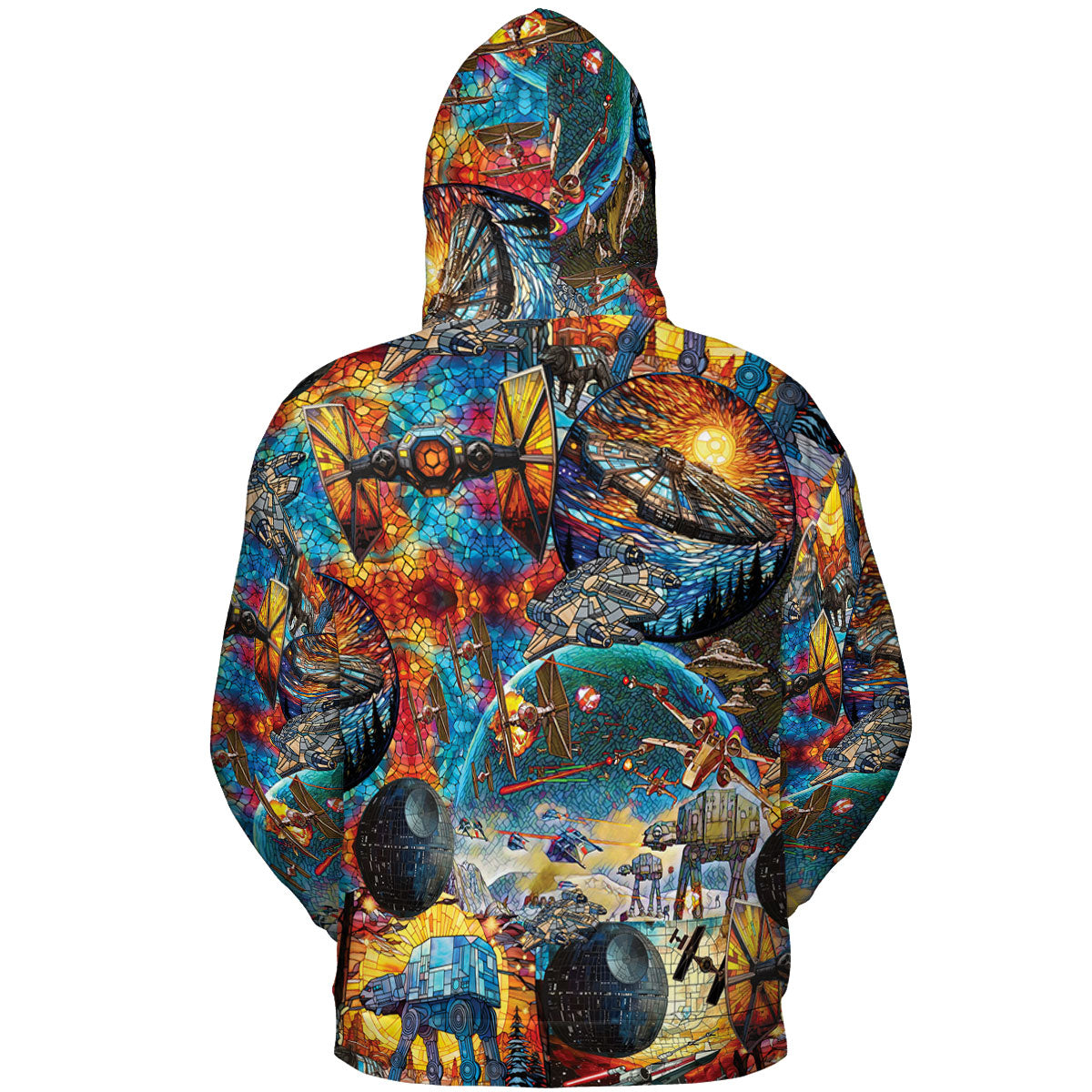 Spaceships Death Star Suncatcher Glass All-over Print Hoodie