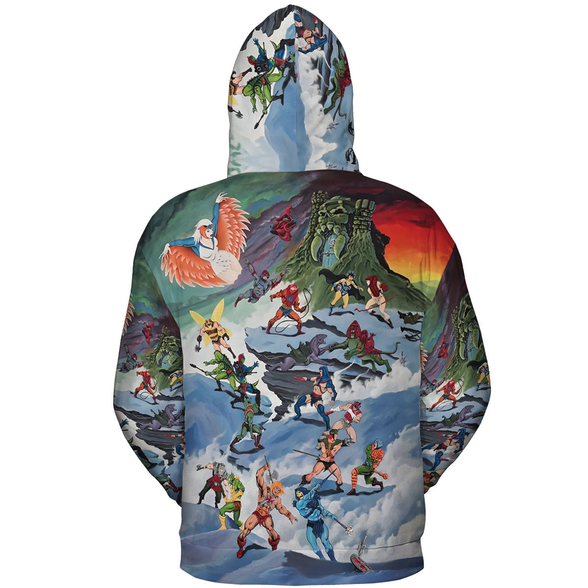 MOTU Castle Grayskull Battle All-over Print Hoodie