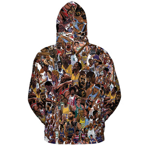 Basketball Superstars All-over Print Hoodie