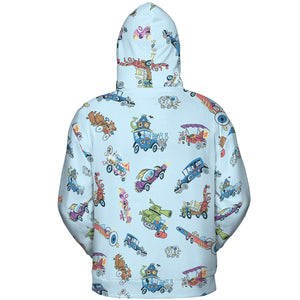 W is for Wacky Races All-over Print Hoodie