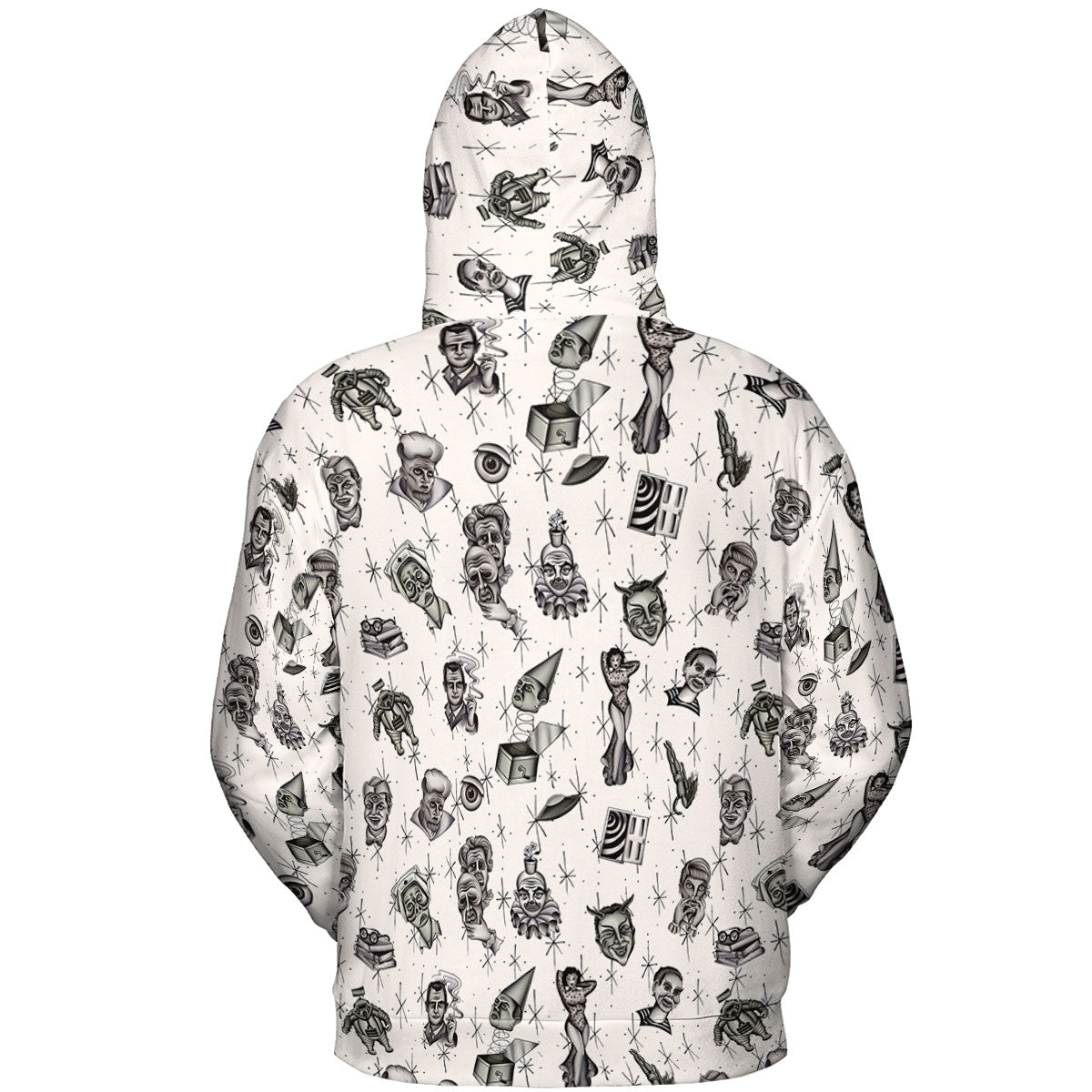 The Twilight Zone Characters Pattern All-over Print Hoodie