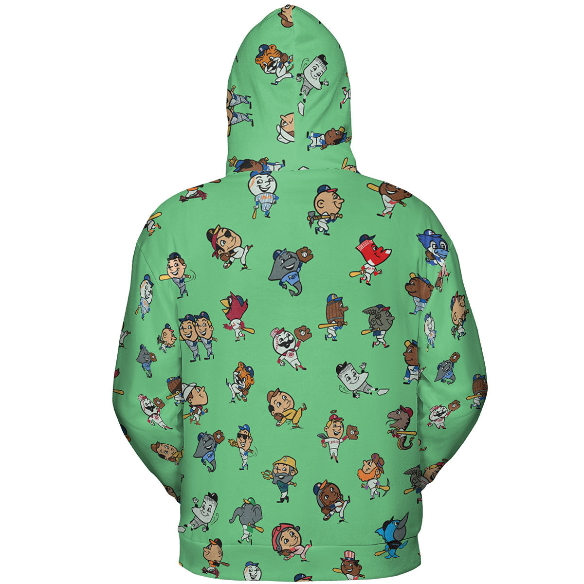 Baseball Mascot Pattern All-over Print Hoodie