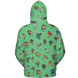 Baseball Mascot Pattern All-over Print Hoodie