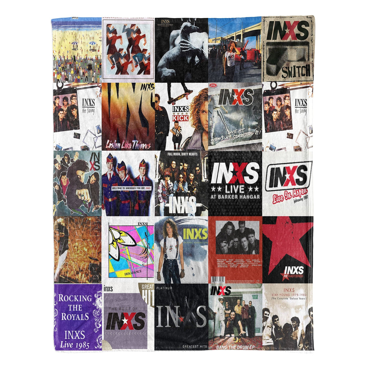 INXS Sherpa Blanket A Retro Album Cover Tribute for True Fans