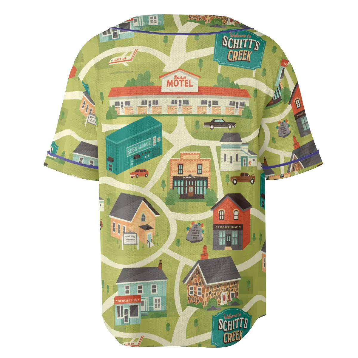 Schitt's Creek Town Map Unisex Baseball Jersey