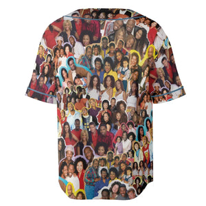Old Black Sitcom Shows Collage Unisex Baseball Jersey