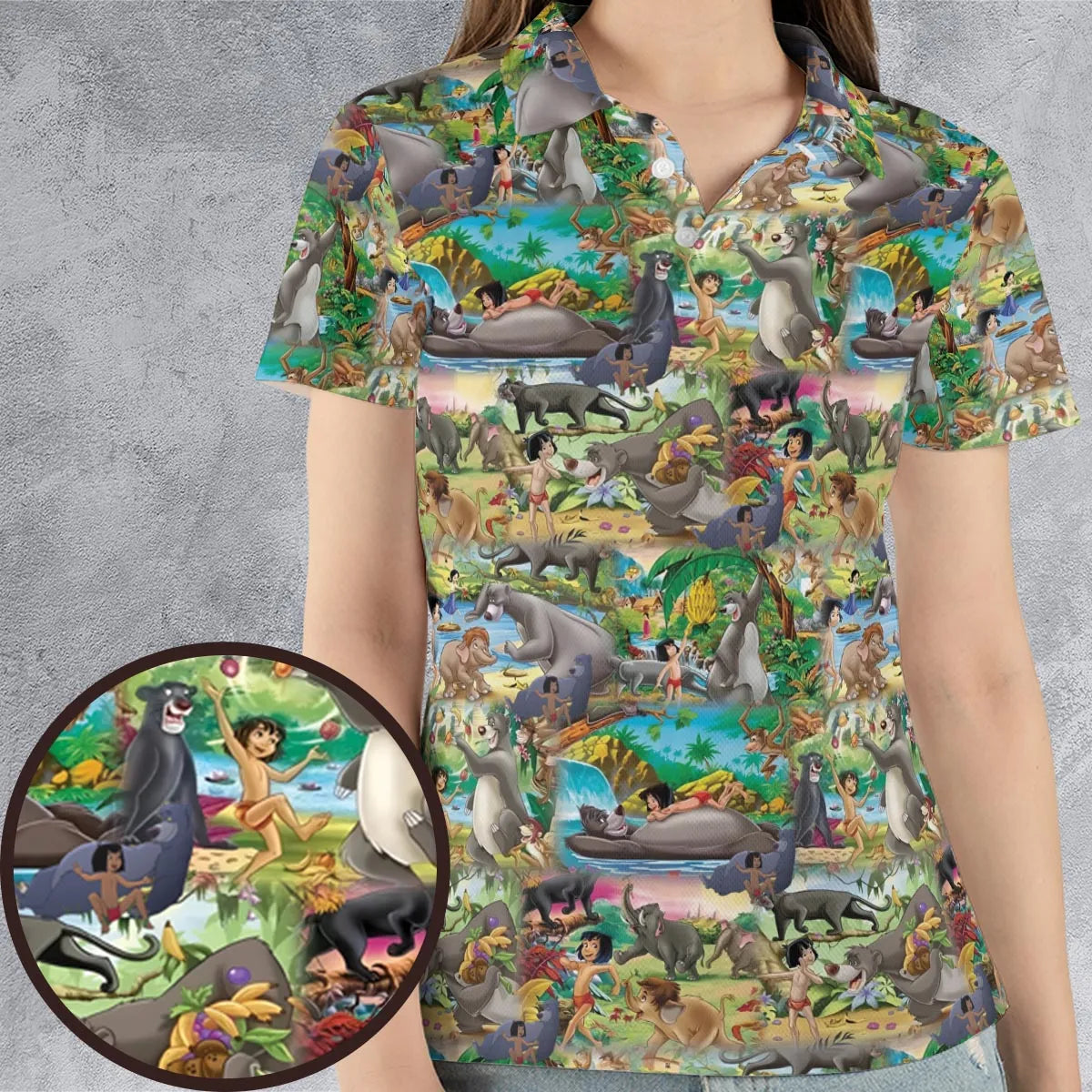 The Jungle Book Rudyard Kipling Seamless AOP Men/Women Polo Shirt