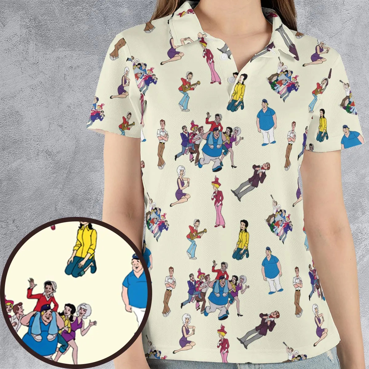 The New Adventures of Gilligan Pattern AOP Men/Women Polo Shirt