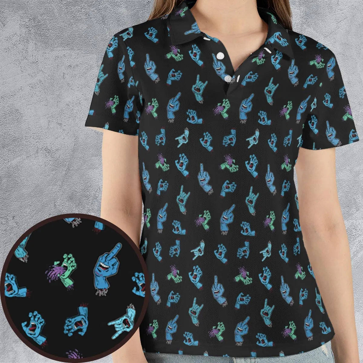 Santa Cruz Screaming Hand AOP Men/Women Polo Shirt