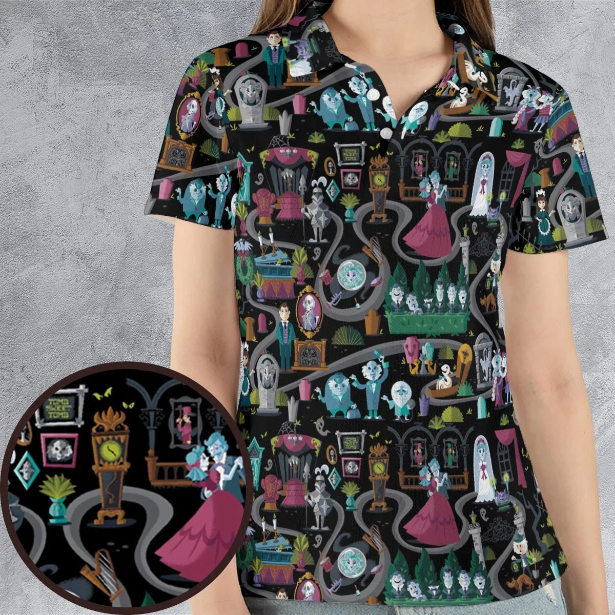 Haunted Mansion Map AOP Men/Women Polo Shirt