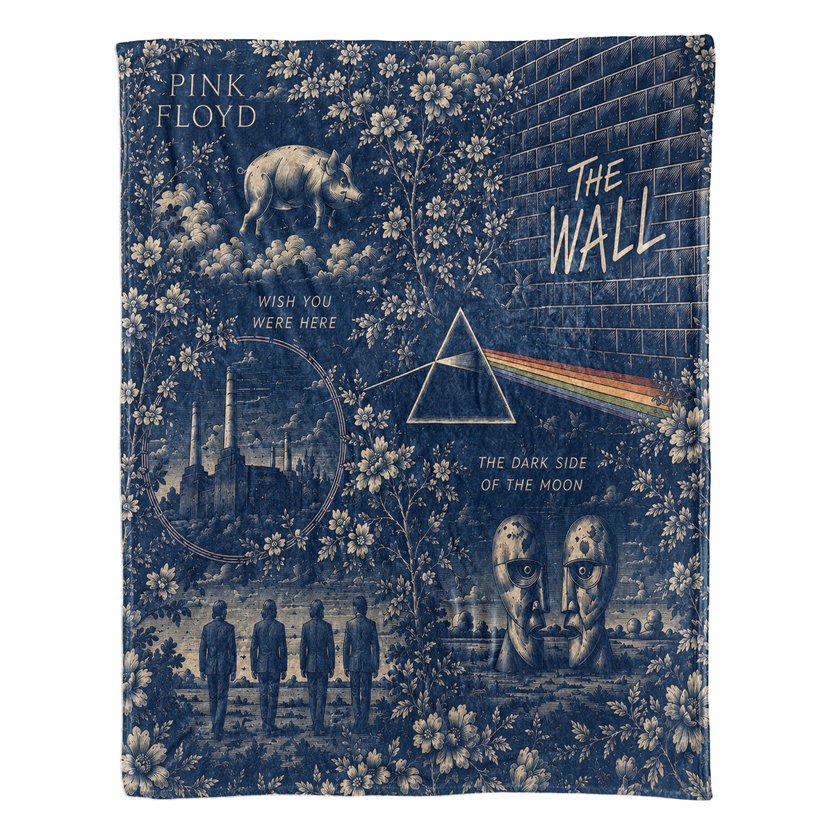 Pink Floyd Sherpa Blanket The Dark Side Of The Moon Vintage Blanket