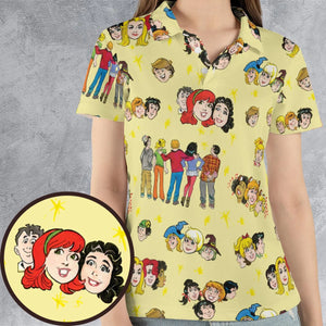 Nostalgic Cartoons in Archie Style AOP Men/Women Polo Shirt