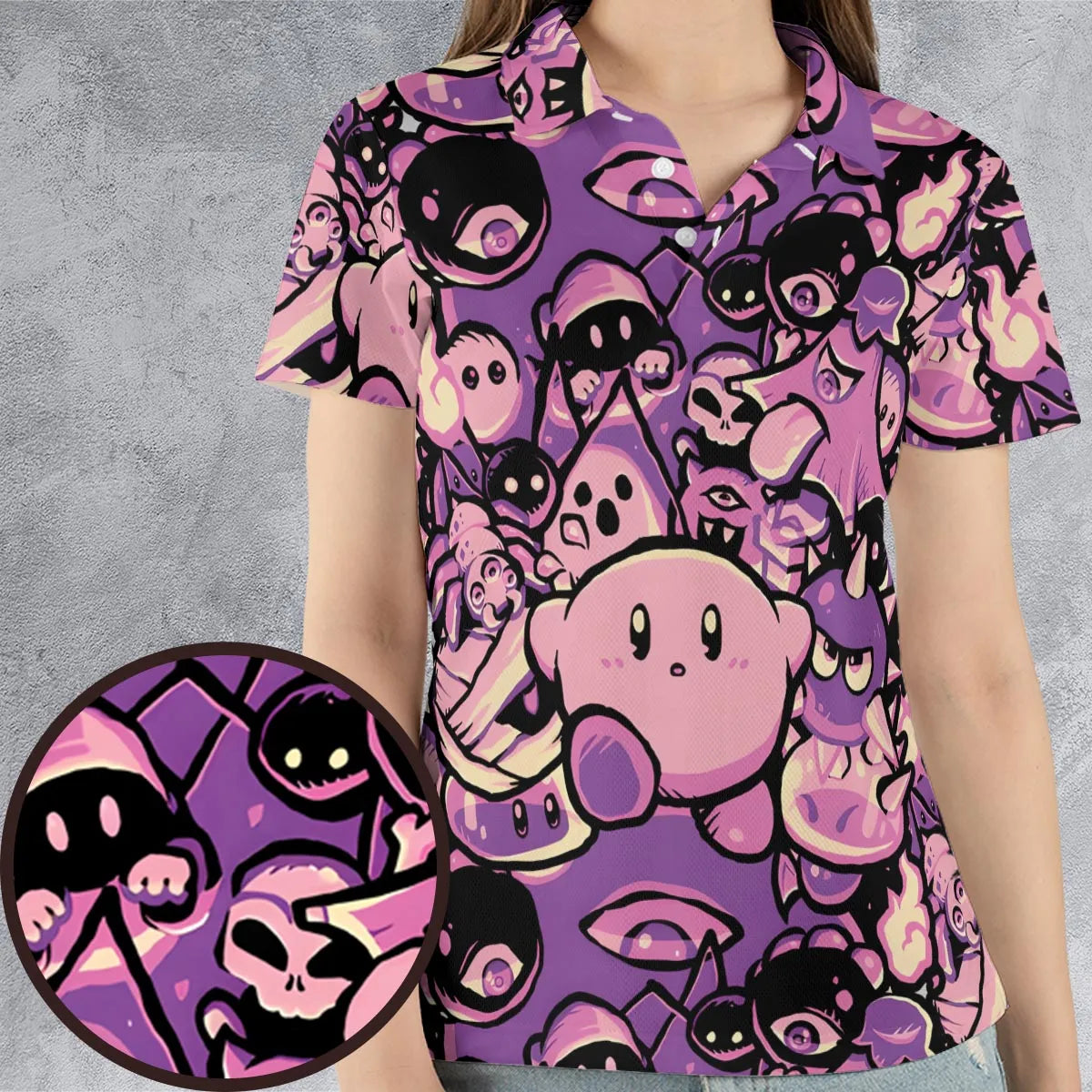 Nightmare Land Kirby AOP Men/Women Polo Shirt